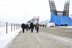 The superstructure of the bridge across the Ob River has reached the right bank