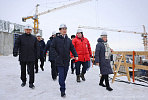 Head of Yakutia Aisen Nikolaev assesses the progress of construction of one of the largest cultural clusters in the Russian Far East