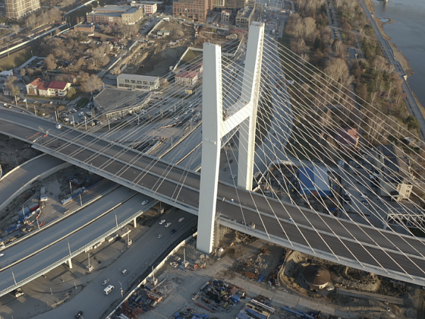 VIS Group conducts road repairs near the bridge construction site in Novosibirsk