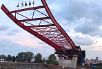 102 meters of the bridge structure are launched over the Ob River in Novosibirsk