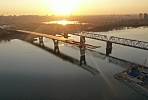 10 out of 16 stages of bridge span structure sliding over the Ob River have been completed In Novosibirsk