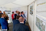 Federal Road Agency representatives visit the construction site of the fourth bridge in Novosibirsk 