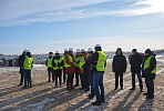 Representatives of Rosavtodor and Ministry of Transport of Khabarovsk Territory discuss the completion of construction and the future development of the highway at the Khabarovsk Bypass site