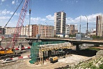 An overpass dismantled for a complete overhaul as part of the concession for bridge construction in Novosibirsk