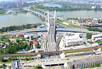 Traffic is relaunched on a new exit at the left-bank interchange of the bridge in Novosibirsk