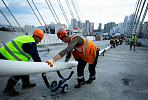 VIS Group completed installation of cable-stayed bridge system in Novosibirsk