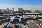 Traffic launched on the six-lane exit of the left-bank interchange of the bridge being built in Novosibirsk